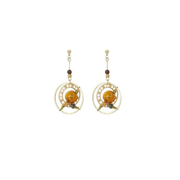 P&P Industrial Style Geometric Handmade Earrings Glass Bubble Shape Earring Women