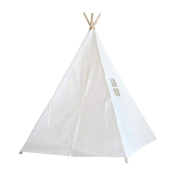 P&P Large Kids Cotton Canvas Teepee Play Tent Indoor Outdoor Playhouse Gift Wigwam