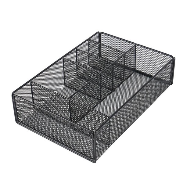 P&P Metal Hollow Pen Holder Creative Desktop Organizer Student Pencil Storage Basket