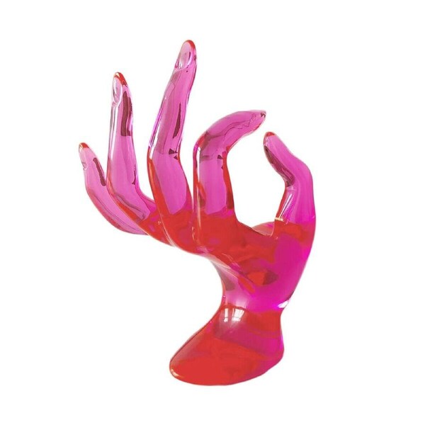 P&P Plastic Ring Display Rack Hand Mold Stand For Jewelry Ring Accessories Organizer