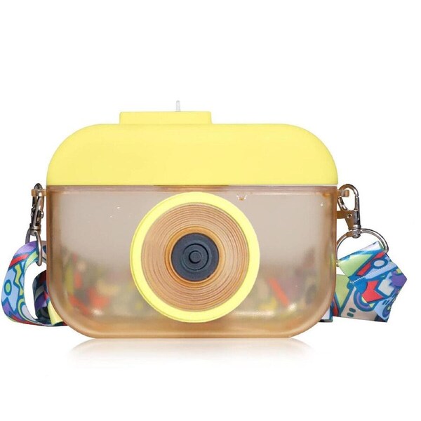 P&P Plastic Camera Straw Mug Backpack Leak Proof Outdoor Travel Mug Hiking Camping