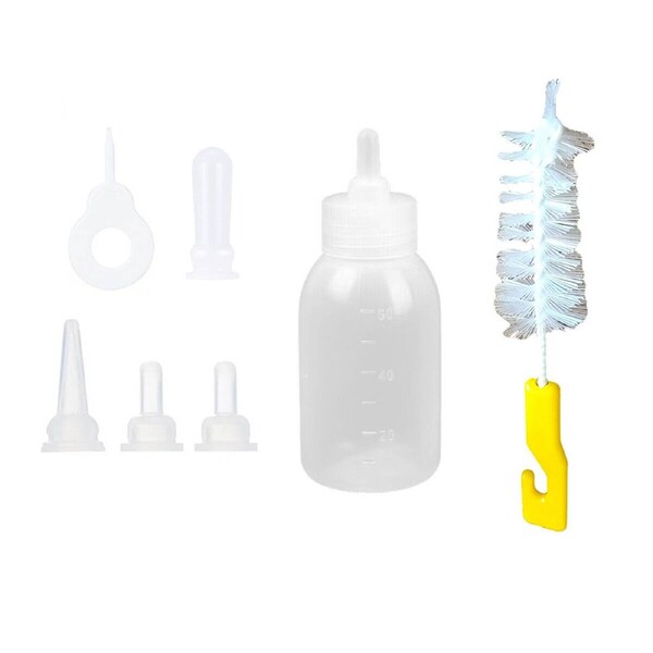 P&P Puppy Kitten Feeding Bottle Set Pet Dog Cat Bady Nursing Water Milk Feeder 60Ml