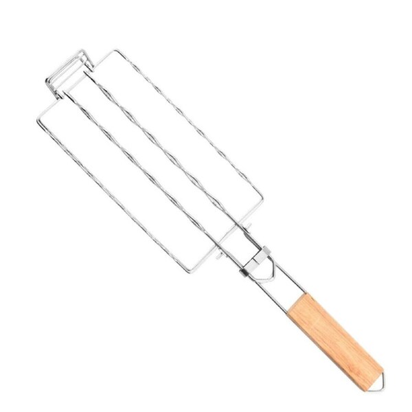 P&P Sausage Grill Basket Portable Bbq Tool Hot Dog Holder Barbecue Cooking Rack Net