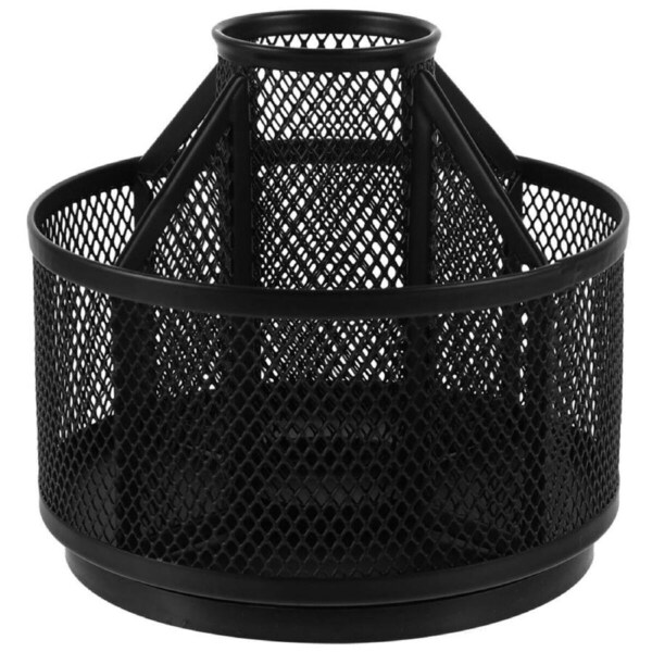 P&P Rotating Pen Holder Desk Organizer Multifunctional Storage Bucket For Office Use