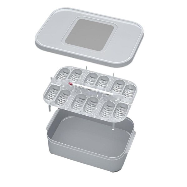 P&P Small Reptile Egg Incubator 12-Grid Professional Breeding Box With Egg Forceful