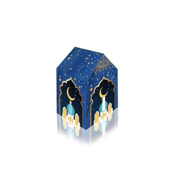 P&P Square And Triangular Gift Boxes Set Durable Kraft White Cardboard Party Favors