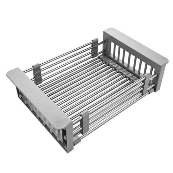 P&P Stainless Steel Storage Sink Drain Basket Dish Drying Rack Kitchen Organizer Au