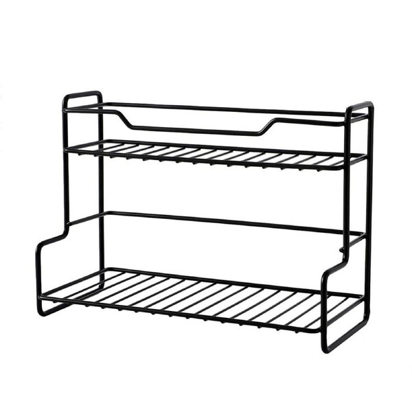 P&P Stainless Steel Double Tier Kitchen Shelf Organizer Multi Functional Storagerack