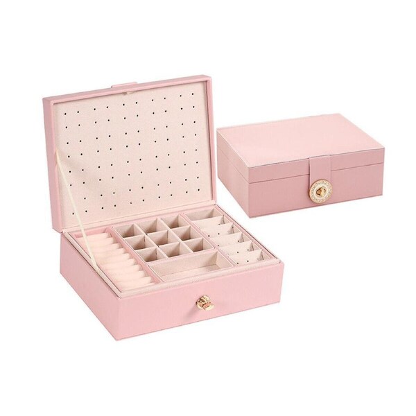P&P Two Layer Jewelry Box Organizer Storage Case Large Gift For Women And Girls Au