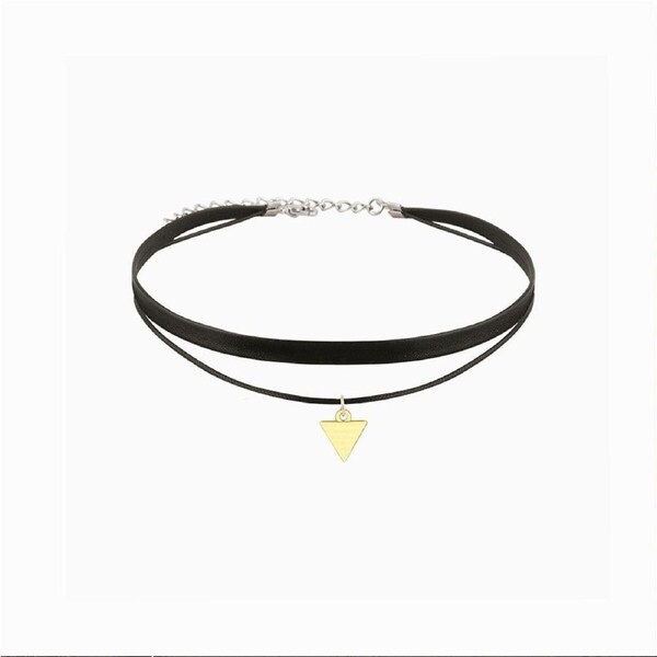 P&P Trendy Double Triangle Pendant Necklace Fashion Jewellery Gift For Men Women Au