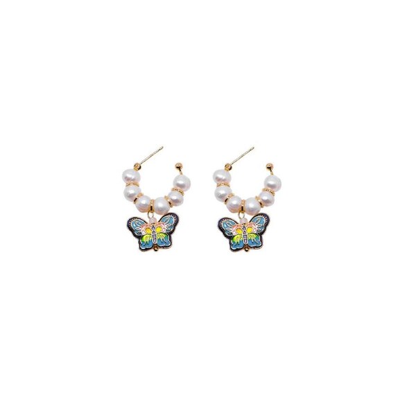 P&P Vintage Chinese Butterfly Earring Retro Women Jewelry Fashion Stylish Accessoriy