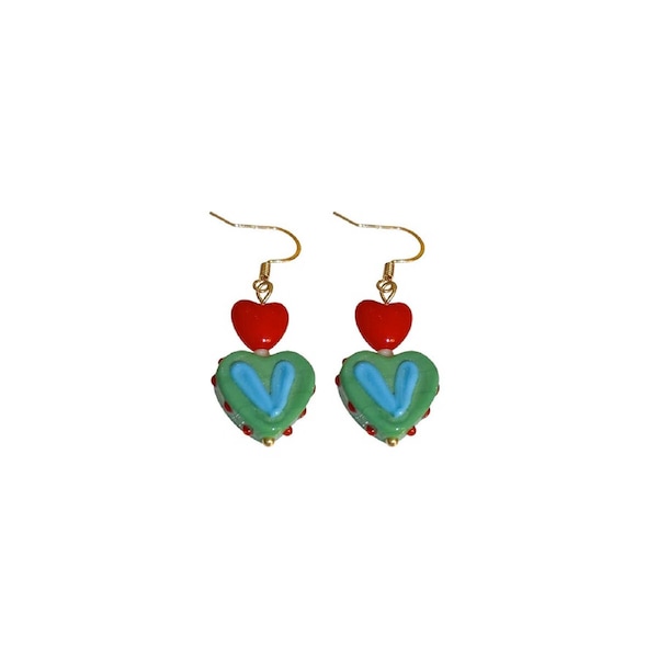 P&P Vintage Love Earrings Romantic Contrasting Fashion Jewelry Accessories For Women