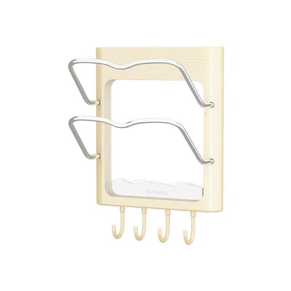 P&P Wall Mounted Potlid Rack Multifunctional Kitchen Storage Organizer Shelf Forhome