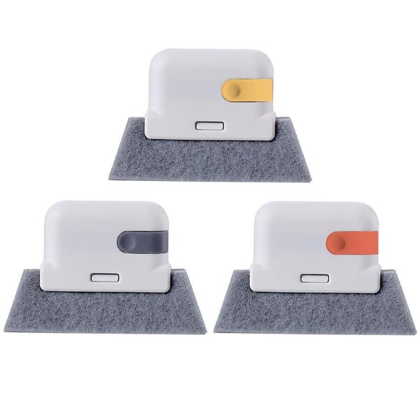 P&P Window Track Cleaning Brush Set Model X3 3Pcs White Dust Remover Tool For Home