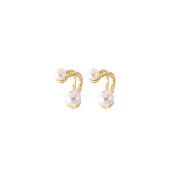 P&P Vintage Pearl Stud Earrings Elegant Jewelry For Women Classic Fashion Accessory