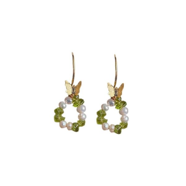 P&P Womens Butterfly Pearl Earrings Fashion Jewelry Statement Dangle Gift Beauty Au