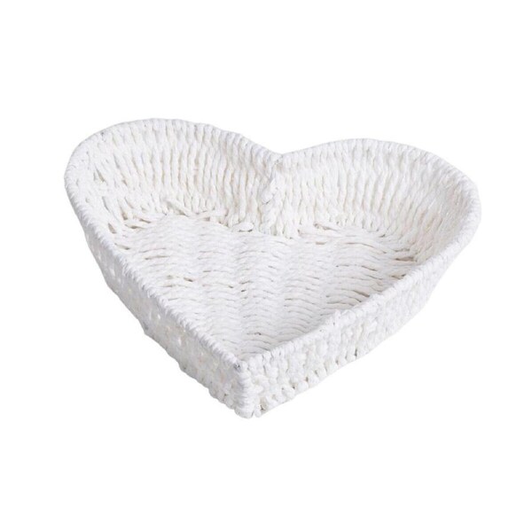 P&P Woven Basket Wsb100A 30Cm Natural Heart Bread Basket Organizer Decor For Day Use