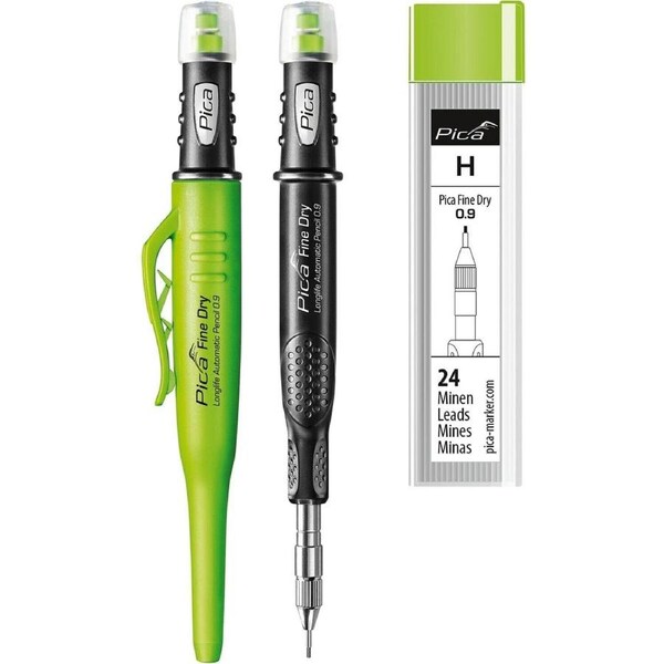 P&P Pica Deep Hole Marker Fine-Dry 0.9 7070 + 24 Replacement Leads H 7050