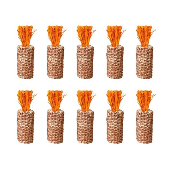 P&P 10X Pet Chewing Toys Corn Cob Radish Teething Sticks For Small Animals Hamsters