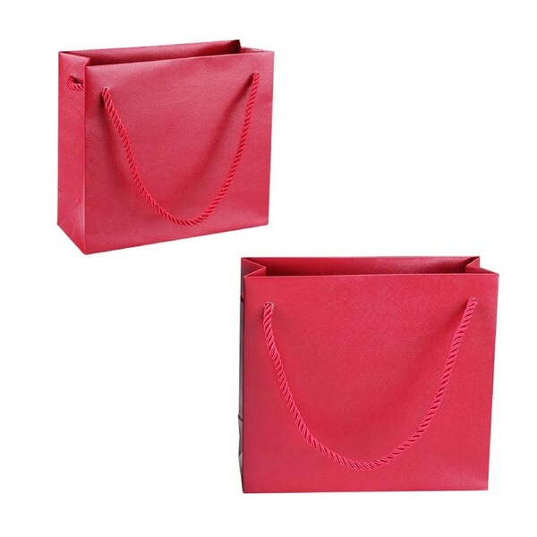 P&P 10Pcs Red Tote Bags Durable Reusable Shopping Bags For Groceries And Gifts Au