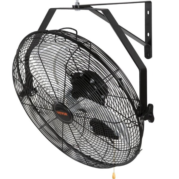 Industrial Wall Mount Fan Waterproof Metal Fan 17.6'' 3 Speed Airflow