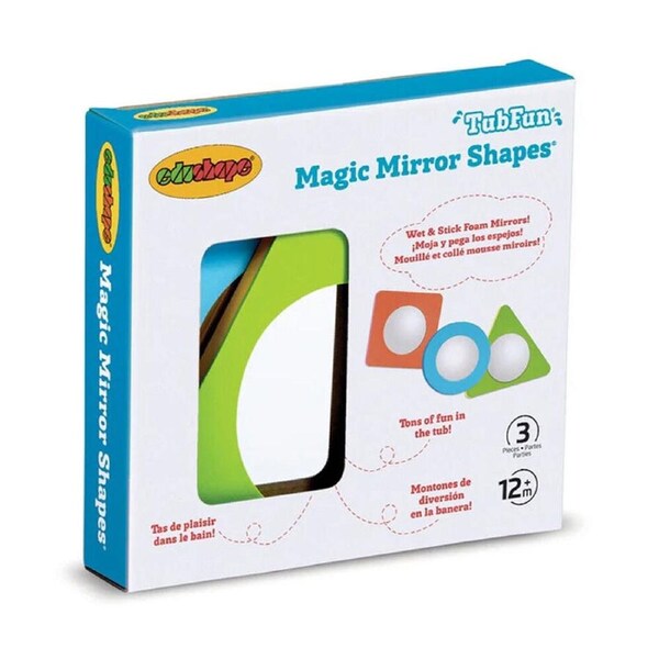 3pc Edushape Tub Fun Magic Mirror Shapes Soft Foam Bath Toy Toddler 12m+