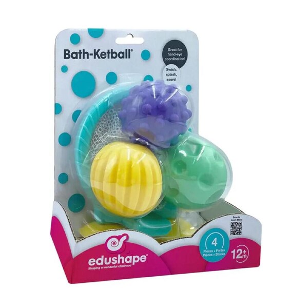 Edushape Basketball & Hoops Sensory Bath Toy Bath-Ketball Toddler 12m+