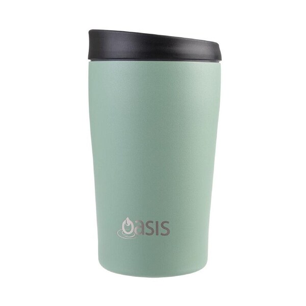 Oasis Stainless Steel Insulated Travel Cup Double Walled 380ml Sage Green