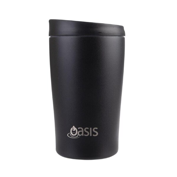 Oasis Stainless Steel Insulated Travel Cup Double Walled 380ml Black