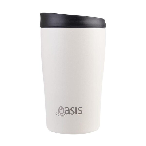 Oasis Stainless Steel Insulated Travel Cup Double Walled 380ml Alabaster