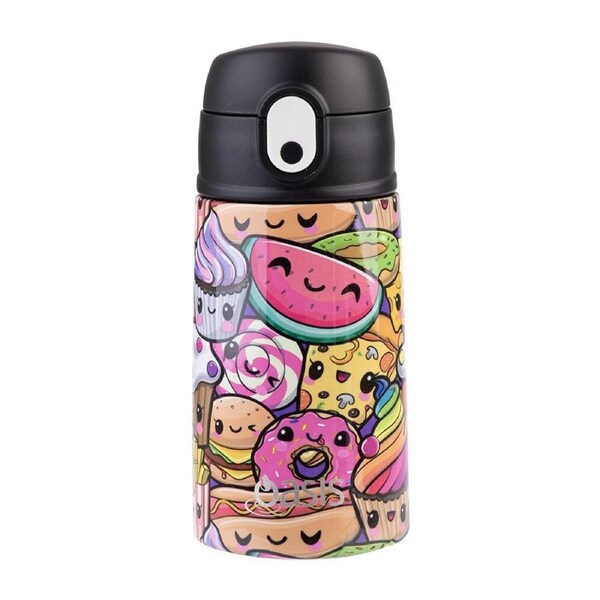 Oasis Stainless Steel Insulated Kids Drink Bottle w/ Straw 400ml Squishies