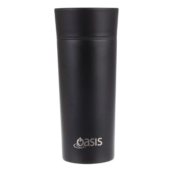 Oasis Stainless Steel Insulated Travel Mug Double Walled 360ml Black