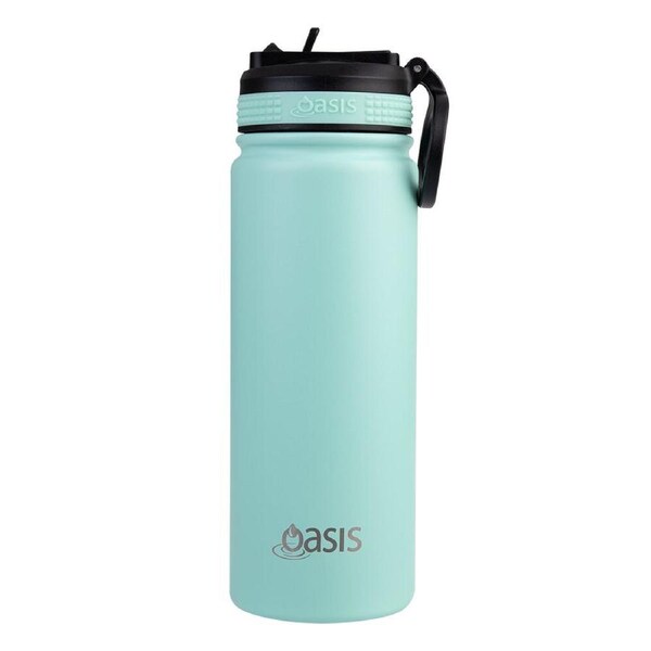 Oasis Stainless Steel Insulated Challenger Sports Drink Bottle 550ml Mint