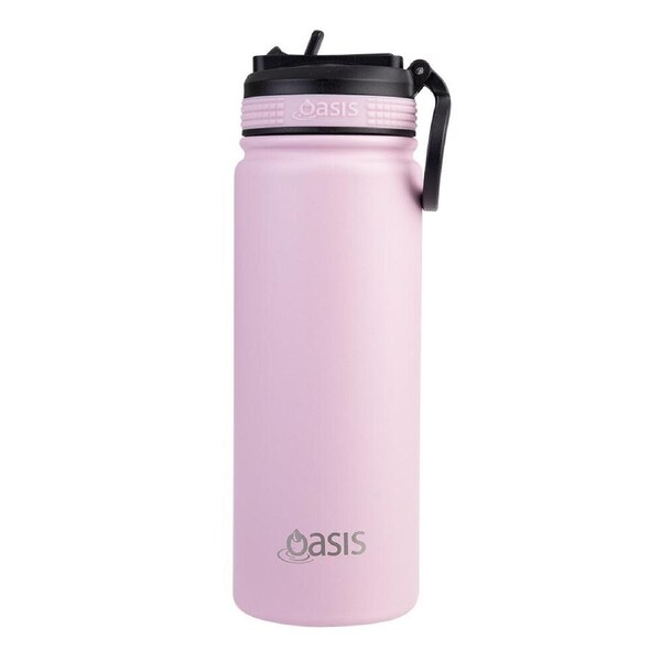 Oasis Stainless Steel Insulated Challenger Sports Drink Bottle 550ml Carnation
