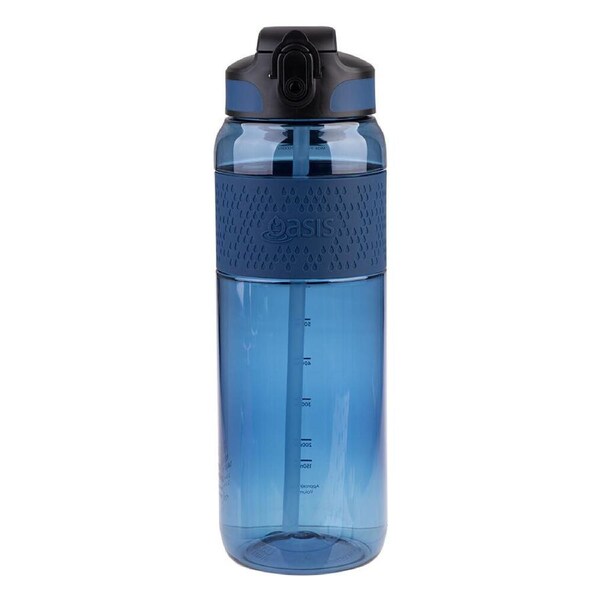 Oasis Tritan Sports Water Drinking Bottle w/ Sipper Straw 1L Blue Ocean