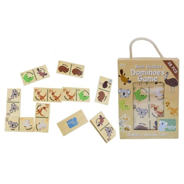 Koala Dream Bush Buddies Wooden Dominoes Australian Animals Theme 28Pcs 3y+