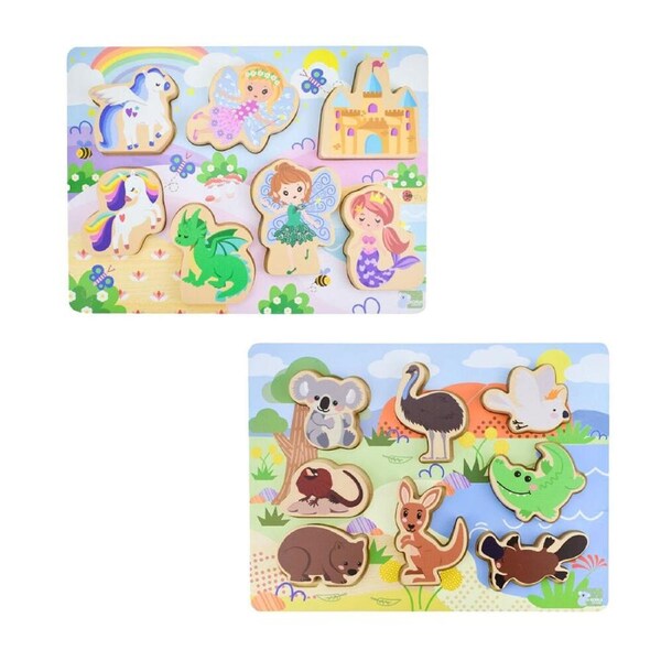 Koala Dream Aussie Animals & Fantasy Chunky Wooden Puzzle Sets 12 Months+