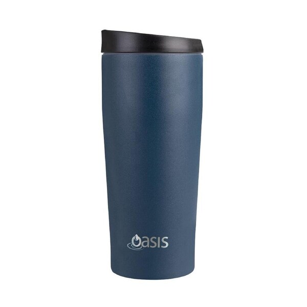Oasis Stainless Steel Insulated Travel Mug Double Walled 600ml Navy