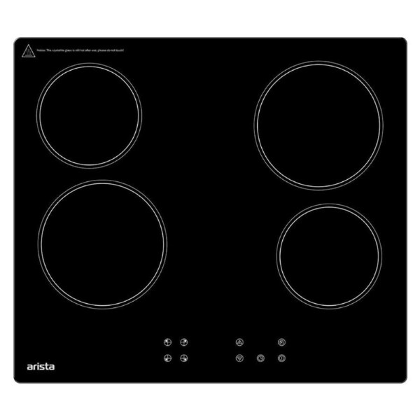 Arista 60cm 4-zone Black Glass Ceramic Electric Cooktop CER4E60E