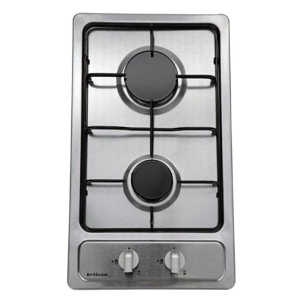 Brilcon 30cm 2 Burner Stainless Steel Gas Cooktop GASS30E
