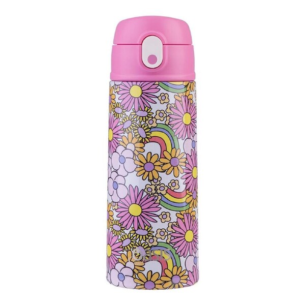 Oasis Stainless Steel Insulated Kids Drink Bottle w/Straw 550ml Flower Power