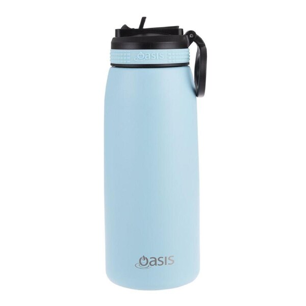 Oasis Stainless Steel Double Wall Sports Bottle w/ Sipper 780ml Island Blue
