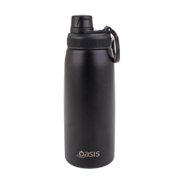 Oasis Stainless Steel Insulated Sports Bottle w/ Screw Cap 780ml Black