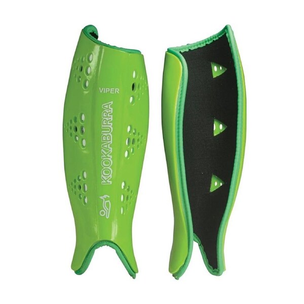 Kookaburra Viper Field Hockey Shinguards Protection Pair Lime Large