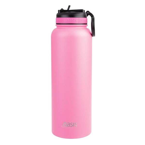 Oasis Stainless Steel Insulated Challenger Sports Bottle 1.1L Neon Pink