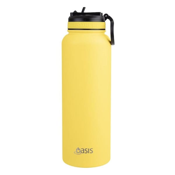 Oasis Stainless Steel Insulated Challenger Sports Bottle 1.1L Neon Yellow