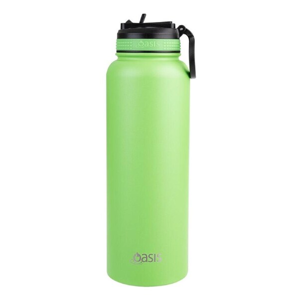Oasis Stainless Steel Insulated Challenger Sports Bottle 1.1L Neon Green