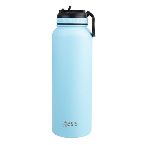 Oasis Stainless Steel Insulated Challenger Sports Bottle 1.1L Island Blue