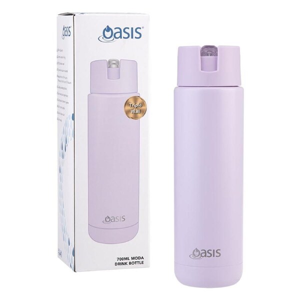 Oasis Ceramic Lined Stainless Steel Insulated Moda Drink Bottle 700ml Orchid