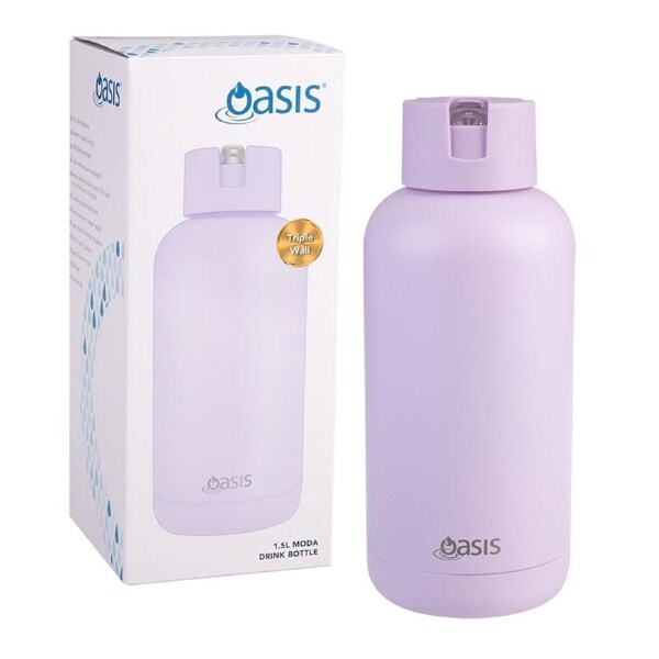 Oasis Ceramic Lined Stainless Steel Insulated Moda Drink Bottle 1.5L Orchid